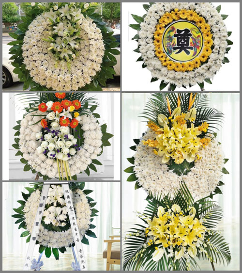 湖北武汉市新洲区凤凰镇余山村花圈速递