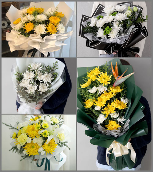 湖北武汉市新洲区凤凰镇余山村白事花束代送